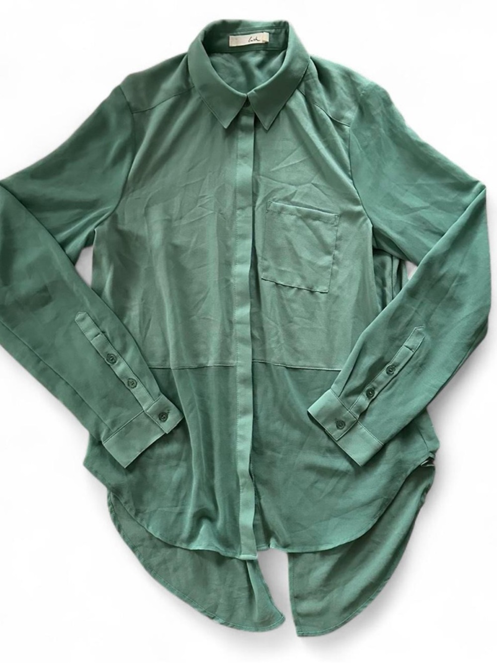 Lush Mint/ Green Button down long sleeve Blouse